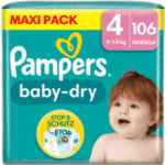 Pampers Baby Dry Windeln größe 4 | 106 Stück