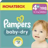 Pampers Baby Dry Windeln größe 4+ | 198 Stück