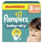 Pampers Baby Dry Windeln größe 3 | 222 Stück